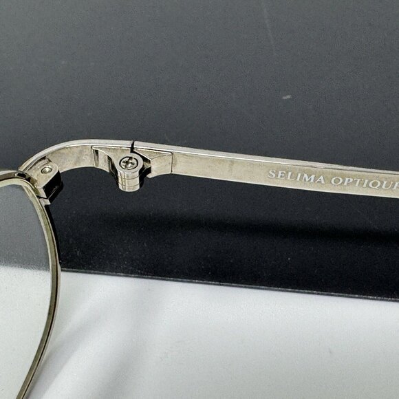 SELIMA OPTIQUE  Polka n A Very Small Eyeglasses Blue Glitter Chrome FRANCE 42-19 - Picture 10 of 16